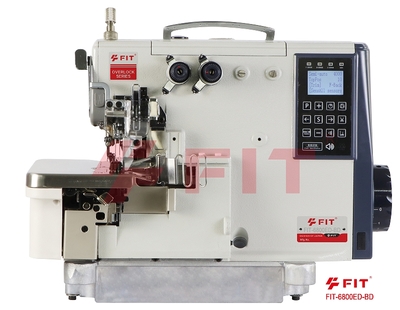 FIT 6800ED-BD Electronic Trimmer Overlock Sewing Machine with Tape Attaching Device