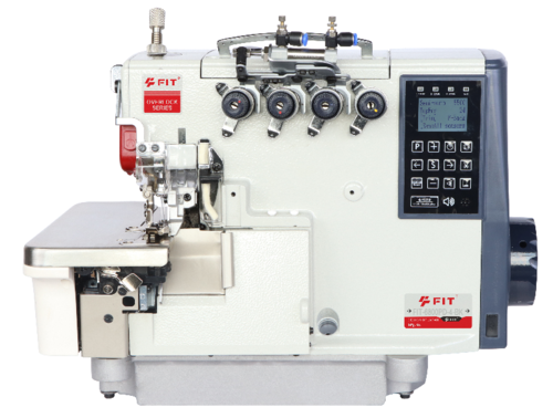 FIT 6800PD-4-BK Pneumatic Trimmer Overlock Sewing Machine with Automatic Backlatcher Device